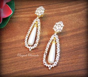 Celebrity royal collection cz diamond  earring dangler her069 1