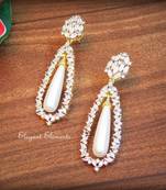 Celebrity royal collection cz diamond  earring dangler her069