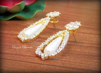 Celebrity royal collection cz diamond  earring dangler her069 2