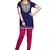 Purple american crepe printed kurti