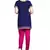 Purple american crepe printed kurti