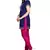 Purple american crepe printed kurti