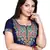 Purple american crepe printed kurti
