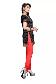 Black american crepe printed kurti