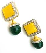 Yellow Green Diamond Earring