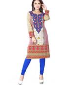 Multicolor american crepe printed kurti