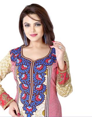 Multicolor american crepe printed kurti 4