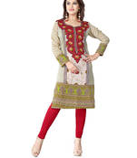 Multicolor american crepe printed kurti