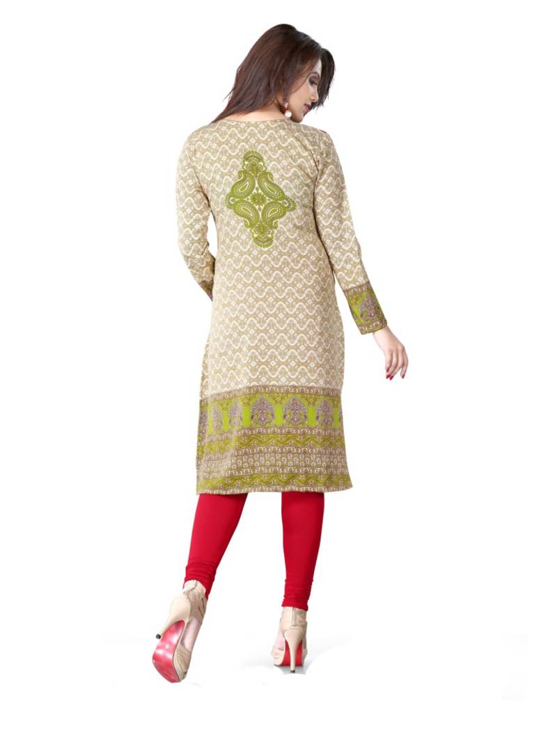 Multicolor american crepe printed kurti