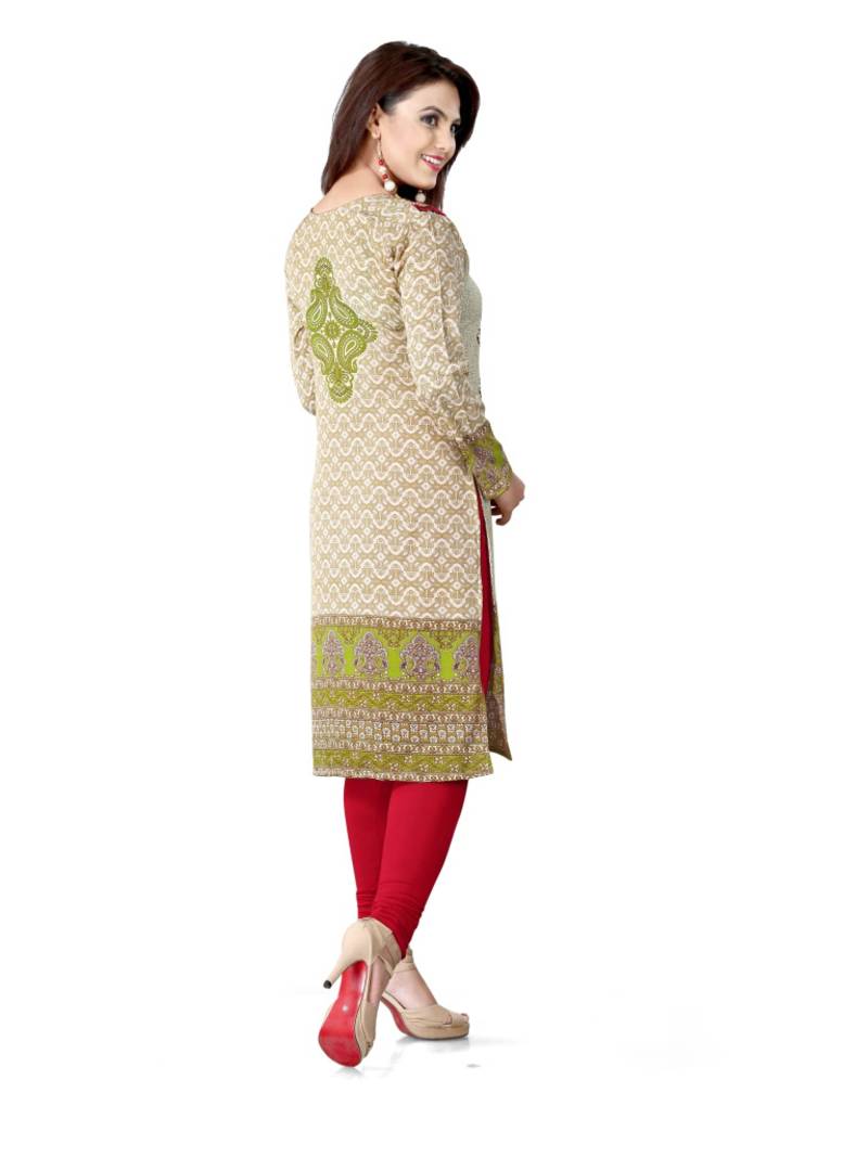 Multicolor american crepe printed kurti