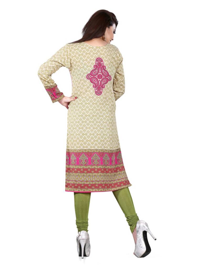 Multicolor american crepe printed kurti