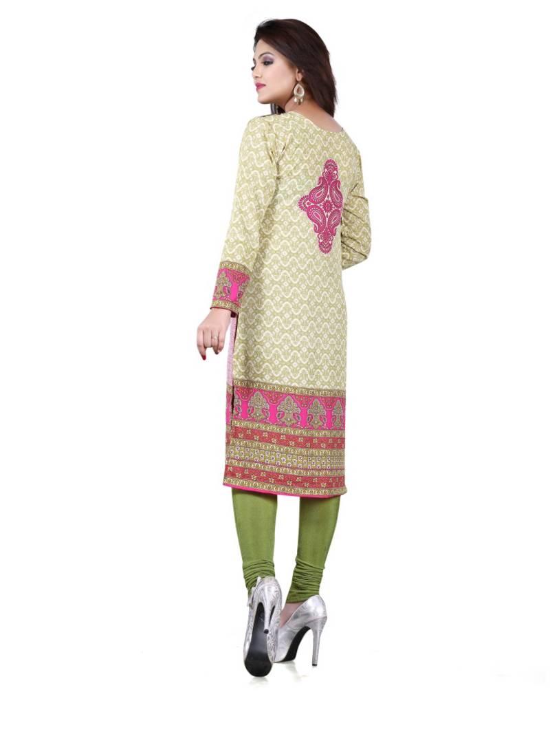 Multicolor american crepe printed kurti