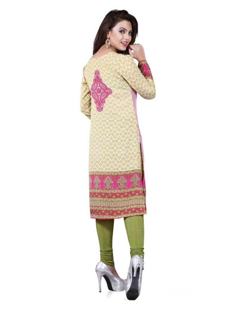 Multicolor american crepe printed kurti