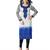 Blue and white american crepe printed kurti
