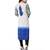 Blue and white american crepe printed kurti