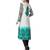 Green and white american crepe printed kurti