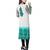 Green and white american crepe printed kurti