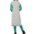 Green and white american crepe printed kurti