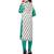 Green and white american crepe printed kurti