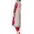 Red and white american crepe printed kurti