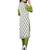 Green and white american crepe printed kurti