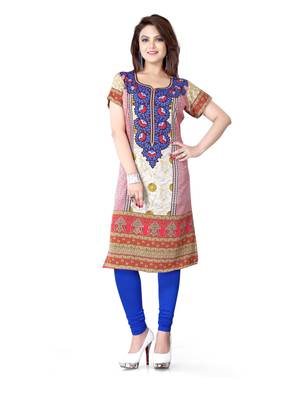 Multicolor american crepe printed kurti 1
