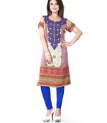 Multicolor american crepe printed kurti