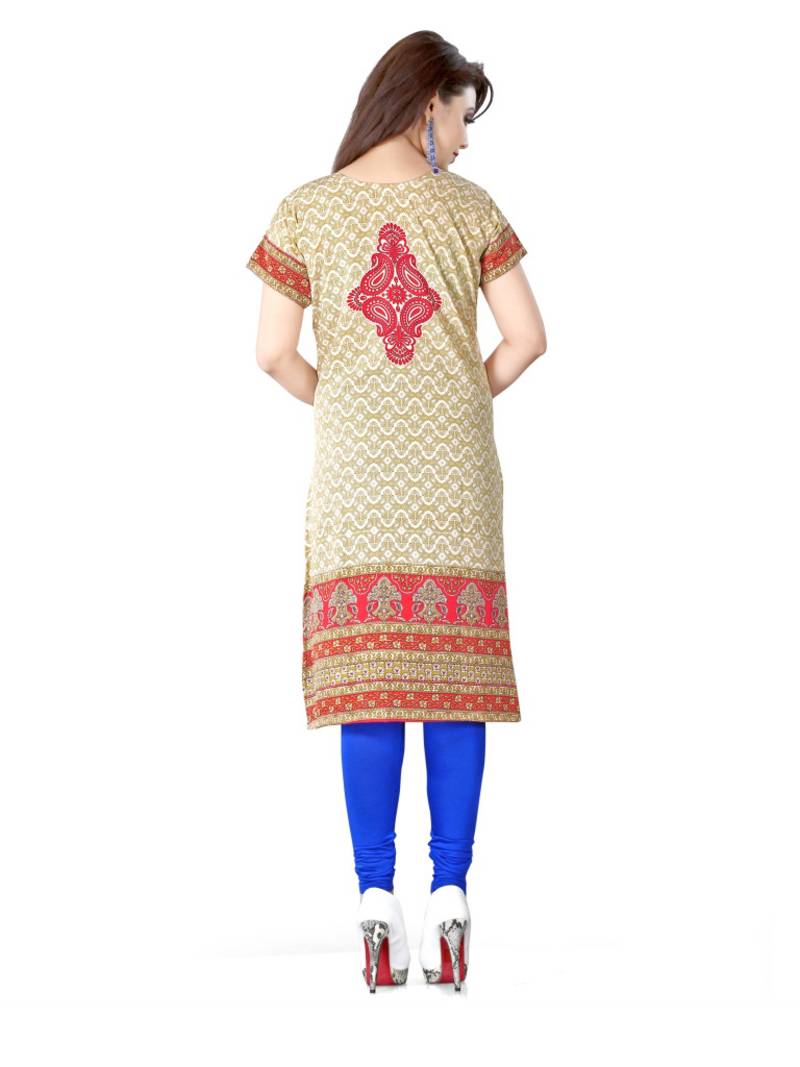 Multicolor american crepe printed kurti
