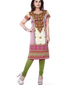Multicolor american crepe printed kurti