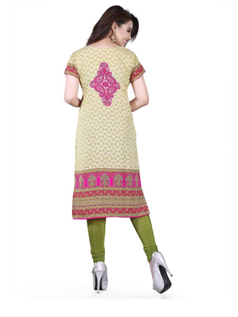 Multicolor american crepe printed kurti
