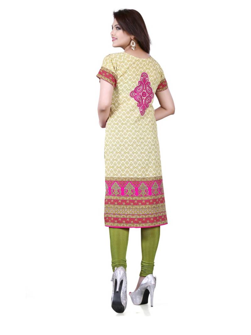 Multicolor american crepe printed kurti