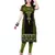 Black and green american crepe printed kurti