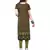 Black and green american crepe printed kurti