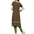 Black and green american crepe printed kurti