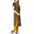 Black and yellow  american crepe printed kurti