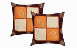 Hand Gold Print Cushion Cover- Set of 2 1