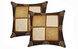 Brown color cushion cover- set of 2 1