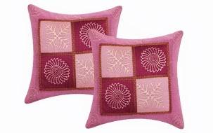 Pink Polysilk Cushion Covers 1