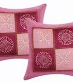 Pink Polysilk Cushion Covers