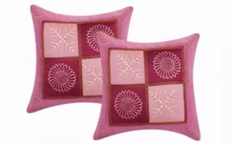 Pink Polysilk Cushion Covers