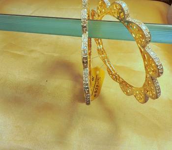 Elegant Pair Of Cz Bangles 1