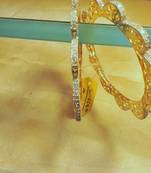 Elegant Pair Of Cz Bangles