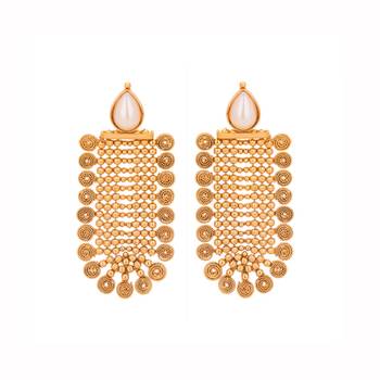 Copper Hangings Ethnic Wedding & Engagement Earrings 1