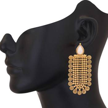 Copper Hangings Ethnic Wedding & Engagement Earrings 3