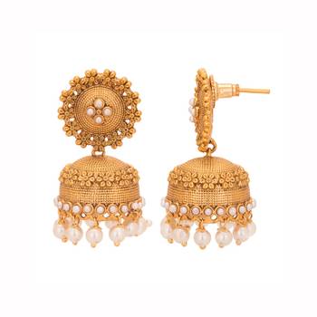 Copper Jhumki Wedding & Engagement Earrings 2