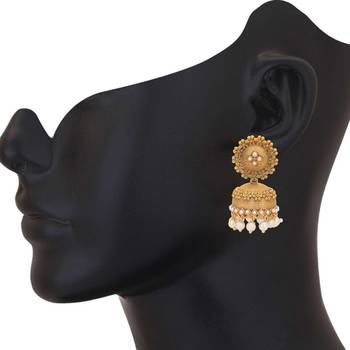 Copper Jhumki Wedding & Engagement Earrings 3