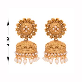 Copper Jhumki Wedding & Engagement Earrings 4