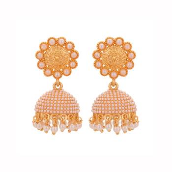 Copper Jhumki Wedding & Engagement Earrings 1