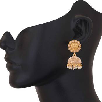Copper Jhumki Wedding & Engagement Earrings 3