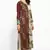 Brown and beige georgette embroidered kurti